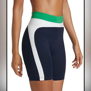 New Splits59 Dream High-Waisted Techflex Indigo/Off White Bike Shorts XSmall